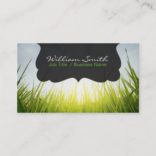 Relax calm grass Business card Visitkort (Framsida)