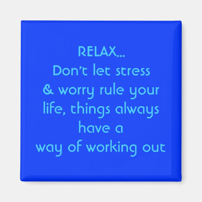 RELAX... Låt inte stressa, magnet (Framsidan)