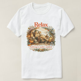 Relax Nothing Is Under Control Cozy Dog Fireplace T Shirt