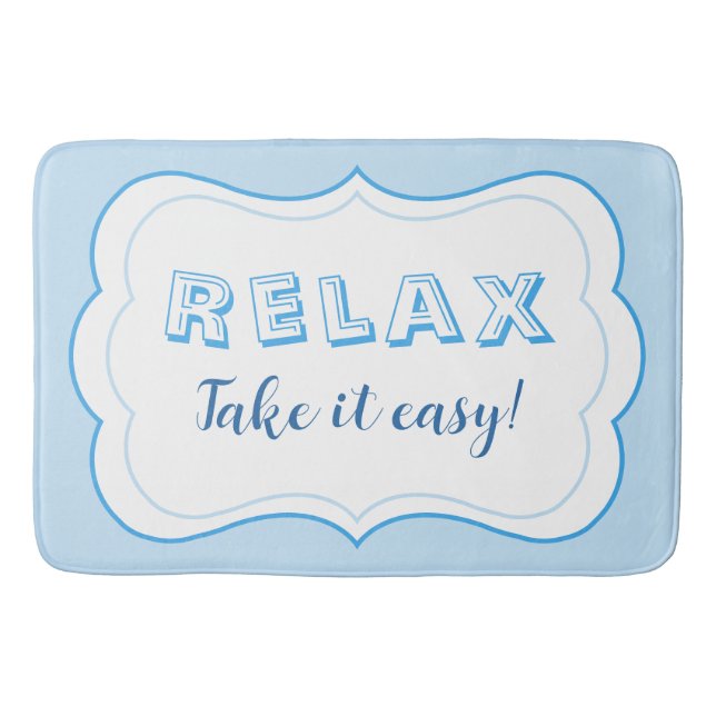 Relax Pastel Color Blue Modern Minimalist Badrumsmatta (Framsidan)