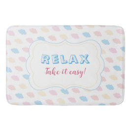 Relax Pastel Color Clouds Pink Blue Yellow Modern Badrumsmatta