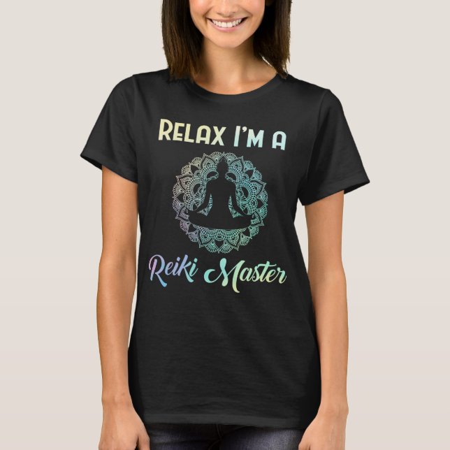 Relax Reiki Master Therapist Chakra Therapy T Shirt (Framsida)