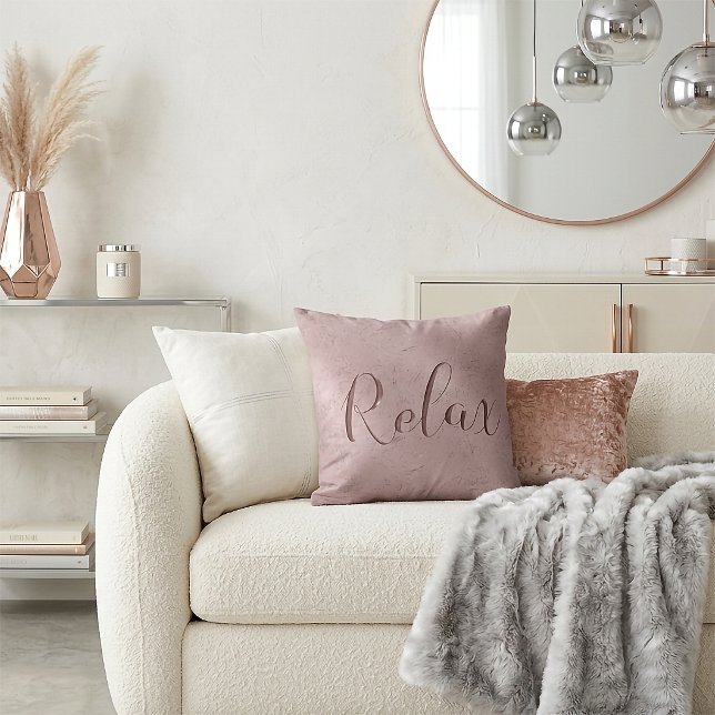 Relax Script Rose Kudde (Skapare uppladdad)