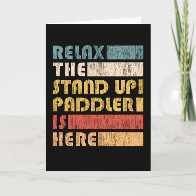 Relax Stand Up Paddler, SUP Paddle Board Gift Kort (Framsida)