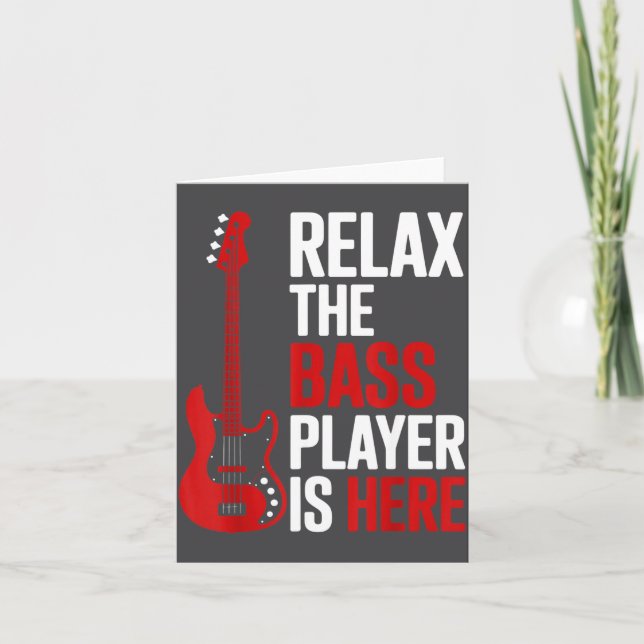 Relax The B Player Is Here Retro Guitar Musician F Kort (Framsida)