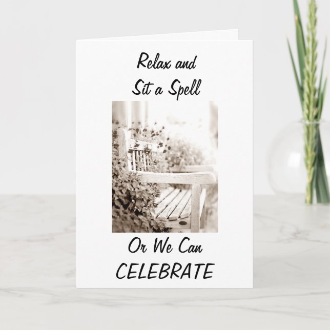 RELAX TWIN SISTER ELLER VI KAN "CELEBRATE" BIRTHDA KORT (Framsida)