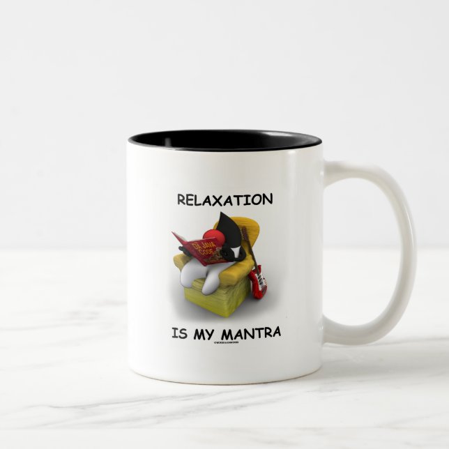 Relaxation är min mantra (Java Duke Code) Två-Tonad Mugg (Höger)