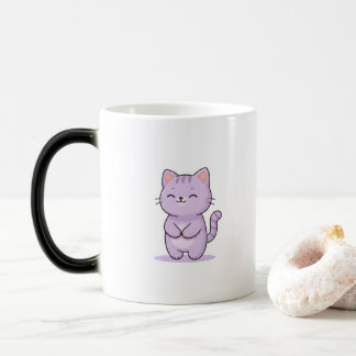 Relaxed Cat Cute Cartoon Character Magisk Mugg