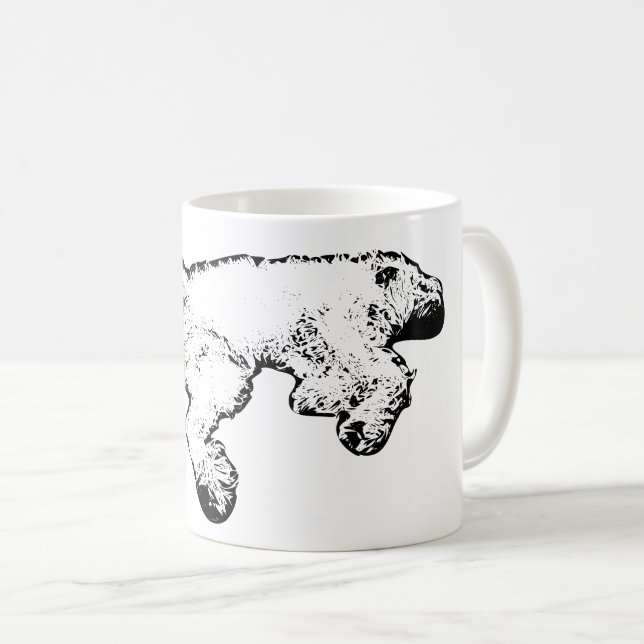 Relaxed Spinone Ink Art Coffee Mug Kaffemugg (Framsida höger)