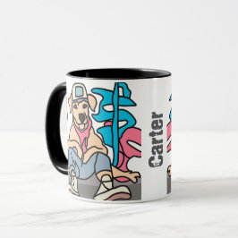 Relaxed Street Retro Hund Mugg