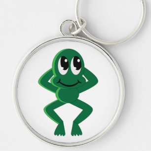 RELAXERAT FROG RUND SILVERFÄRGAD NYCKELRING