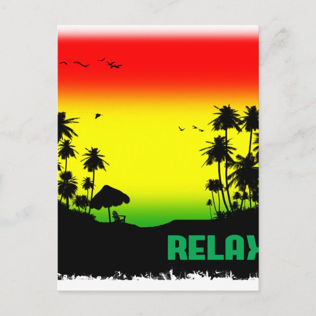 relaxeringsrasta vykort (Framsida)