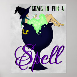 Relaxing Cauldron Bath Poster