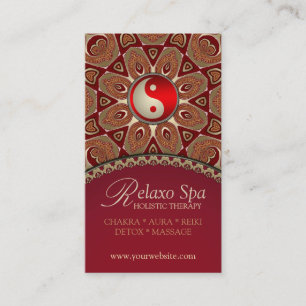 Relaxo Spa YinYang New Age-Affärskort Visitkort