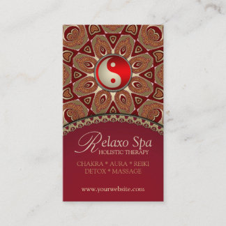 Relaxo Spa YinYang New Age-Affärskort Visitkort