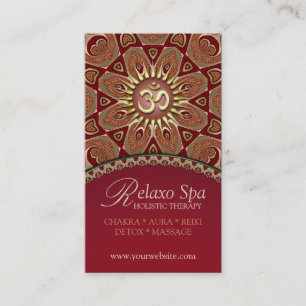 Relaxo Spa Yoga Om nya Affärskort Visitkort