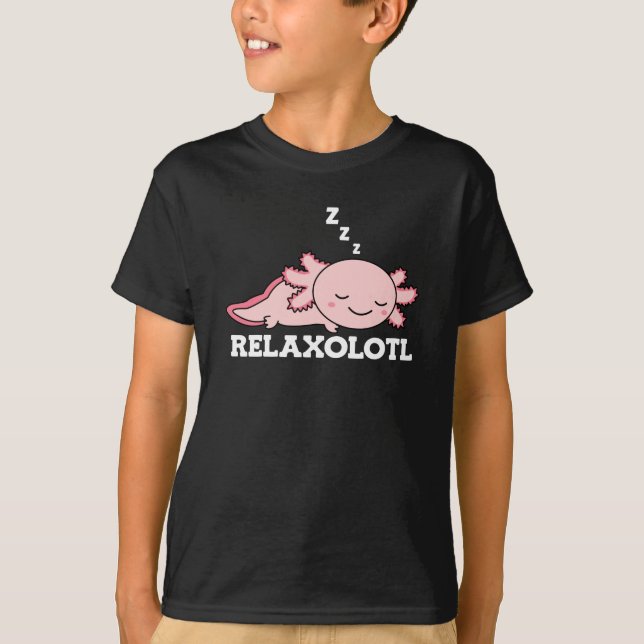Relaxolotl Axolotl Älskare, Cute Animals Slappna a T Shirt (Framsida)