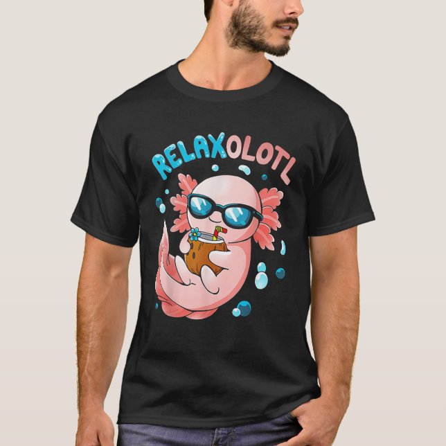Relaxolotl Funny Axolotl Slappna av T Shirt (Framsida)