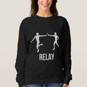 Relay Tävling Athletic Anchor Leg Springer Sprinte T Shirt