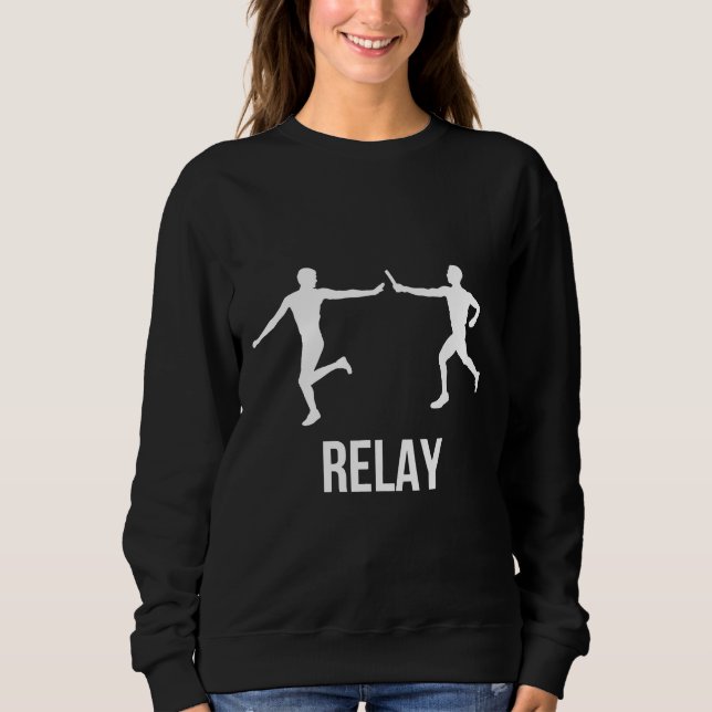 Relay Tävling Athletic Anchor Leg Springer Sprinte T Shirt (Framsida)