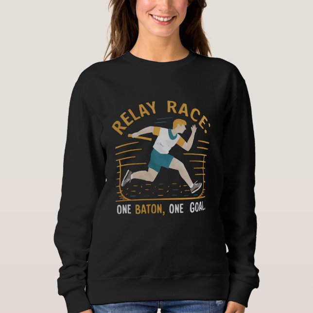 Relay Tävling Idrottsman Springer Track och Fält S T Shirt (Framsida)