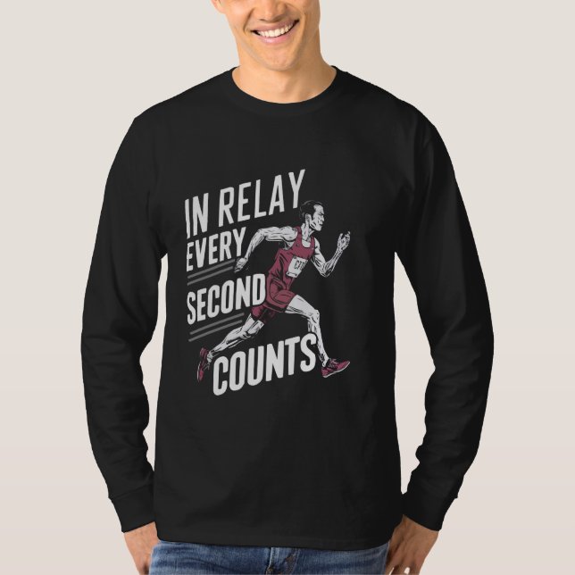 Relay Tävling Idrottsman Springer Track och Fält S T Shirt (Framsida)