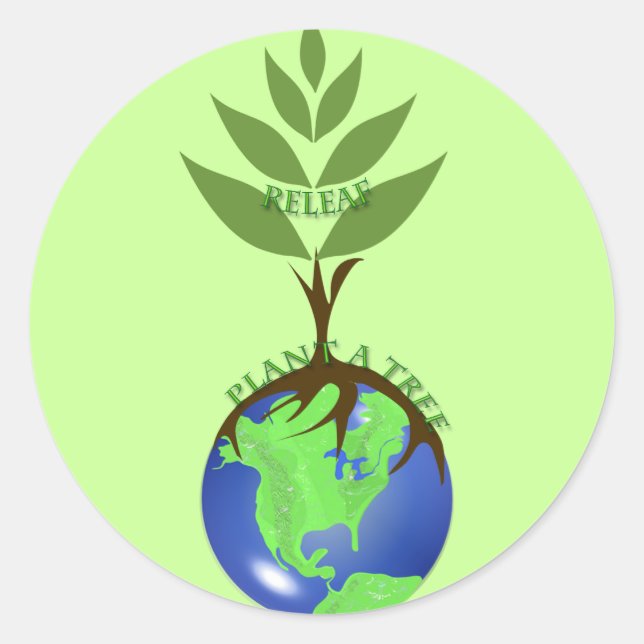 ReLeaf Plant A Träd Runt Klistermärke (Framsida)