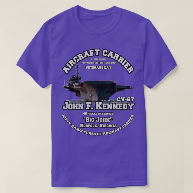 RELEDAMOT Veterans USS John Kennedy CV67 T Shirt (Design framsida)