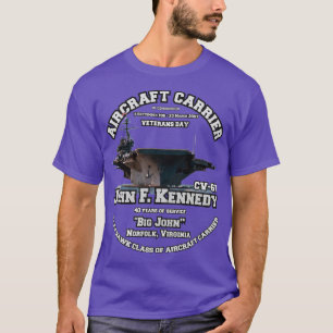 RELEDAMOT Veterans USS John Kennedy CV67 T Shirt