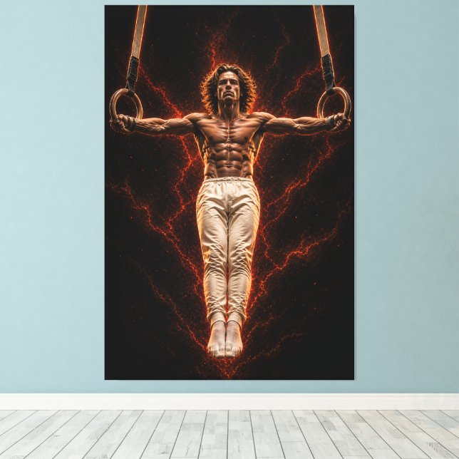 Relentless Balance – Iron Cross Power Canvas Print (Insitu (trägolv))