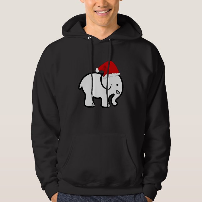 Relentless Designs Christmas White Elephant  Excha Hoodie (Framsida)