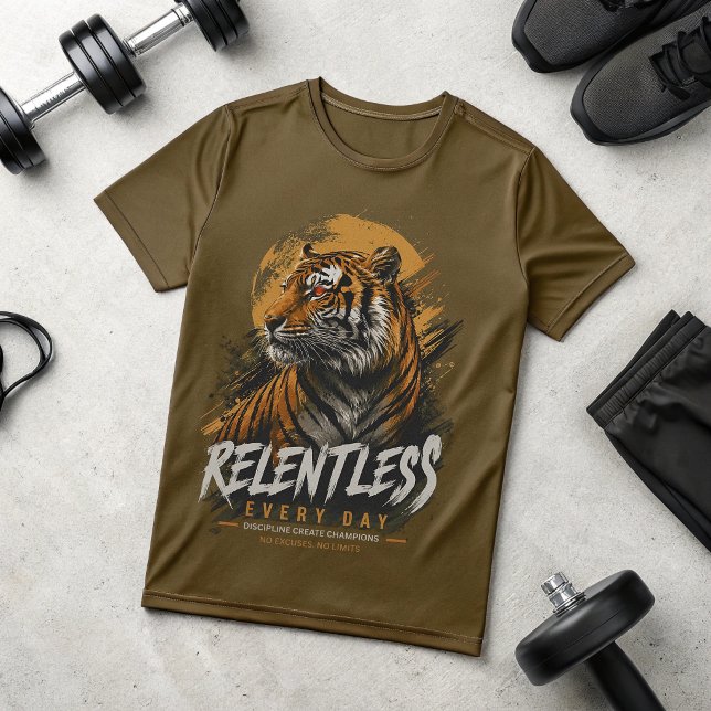Relentless Every Day Tiger T-Shirt | Motiverande  (Skapare uppladdad)