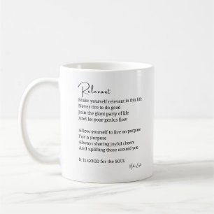 Relevant bra för Soul dikt-kaffet mugg