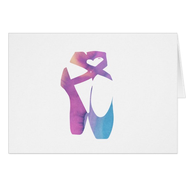 Releve 1 tofflor hälsningskort (Framsidan Horizontal)