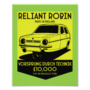 Reliant Robin British Car Fototryck