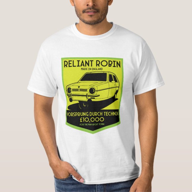Reliant Robin British Car T Shirt (Framsida)