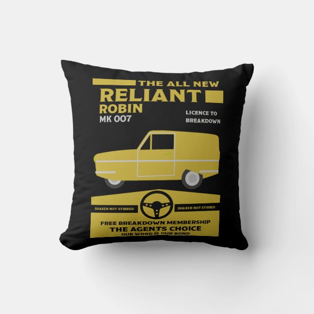 Reliant Robin Car Kudde (Framsida)