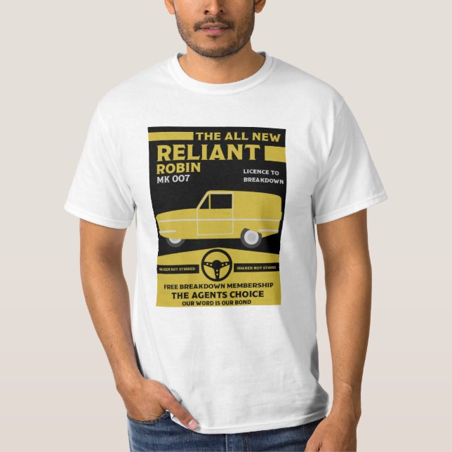Reliant Robin Car T Shirt (Framsida)