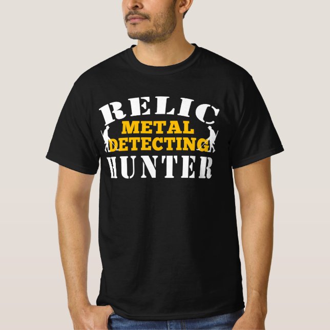 Relic Metall Identifying Hunter - Funny Treasure H T Shirt (Framsida)