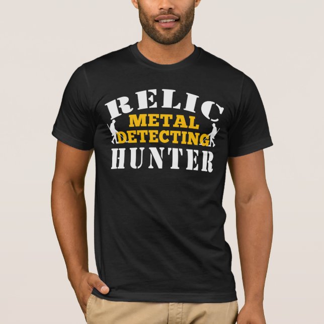Relic Metall Identifying Hunter - Funny Treasure H T Shirt (Framsida)