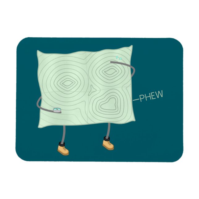 Relief Karta - Magnet (Horisontell)