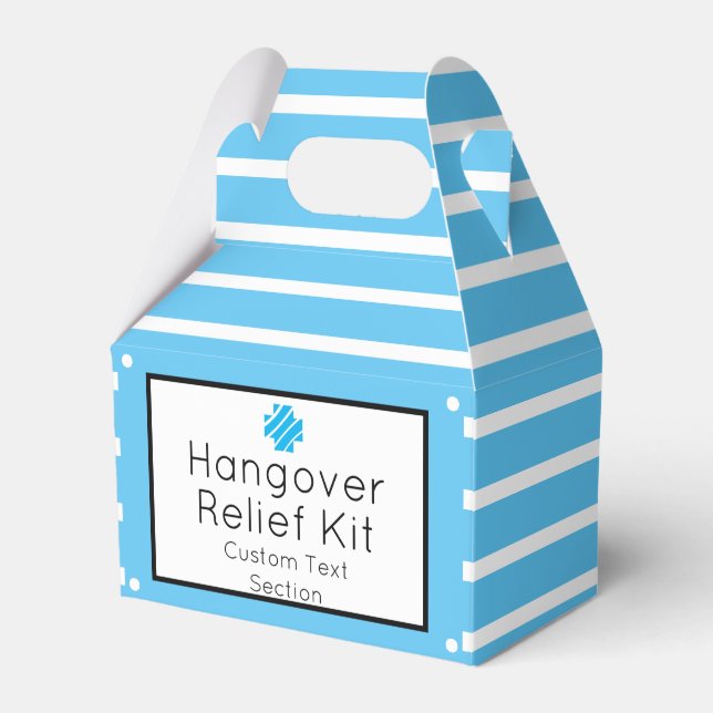 Relief Kit för Bright Blue and White Hangover Presentaskar (Framsidan Sidan)