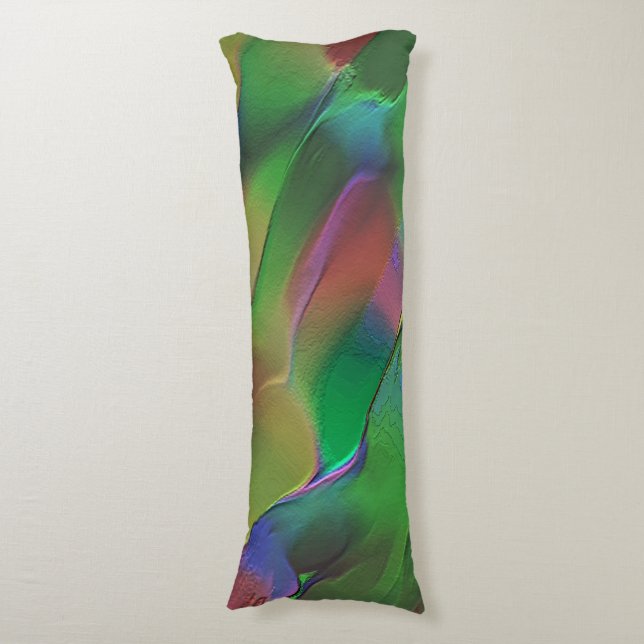 Relief med dominerande gult och grönt kroppskudde (Framsidan Vertikal)