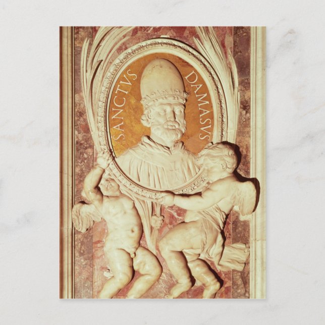 Relief of Damasus I på en havspilaster Vykort (Framsida)