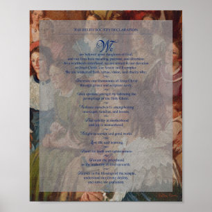 "Relief Society Declaration" Painting Sr Document Poster