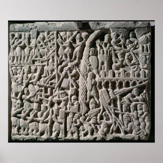 Relief som skildrar belägringen av Carcassonne Poster (Framsidan)