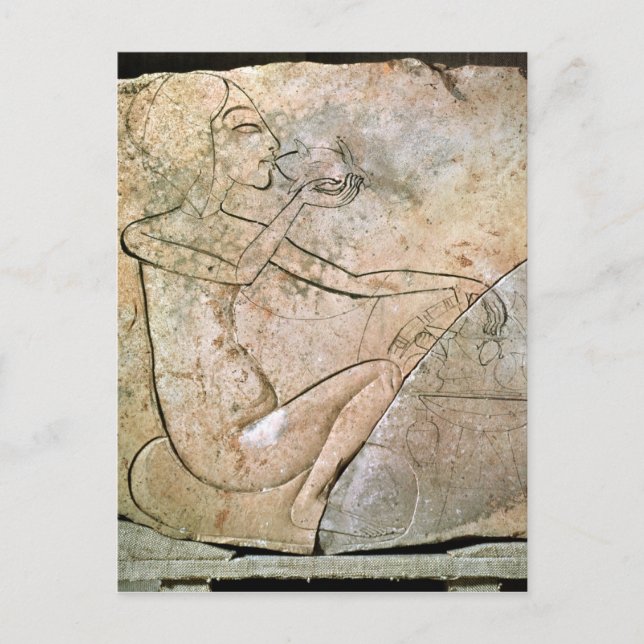 Relief som skildrar en prinsessa som äter en rosta vykort (Front)