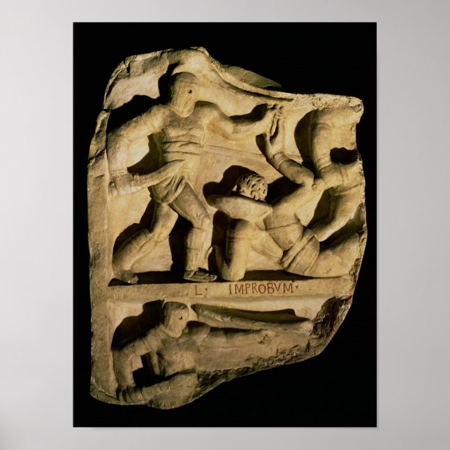 Relief som skildrar en samnit som besegrar en pens poster (Framsidan)