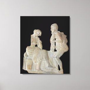 Relief som skildrar Odysseus och Penelope Canvastryck