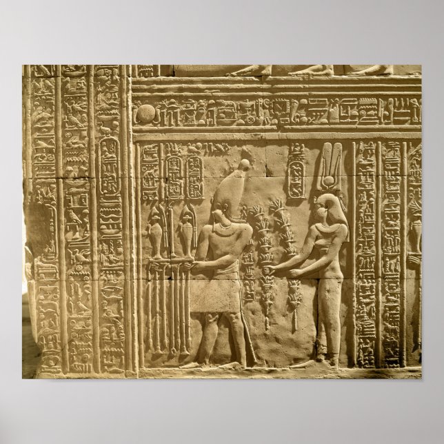 Relief som skildrar Ptolemy VIII Euergetes II Poster (Framsidan)